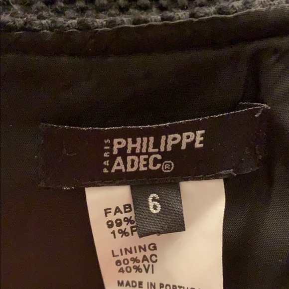 Phillipe Adec Vintage Textured, Wool Pencil Skirt - Picture 6 of 9